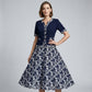 Elegante A-lijnjurk met bloemenprin