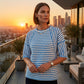 🔥 UITVERKOOP 49% KORTING ✨ Gestreepte T-shirt met relaxte pasvorm voor dames