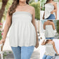 Sexy strapless top met ruches voor dame