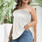 Sexy strapless top met ruches voor dame
