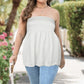 Sexy strapless top met ruches voor dame