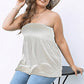 Sexy strapless top met ruches voor dame