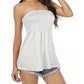 Sexy strapless top met ruches voor dame