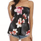 Sexy strapless top met ruches voor dame