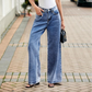 Women' s High Waist Wide Leg Straight Jeans