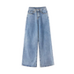 Women' s High Waist Wide Leg Straight Jeans