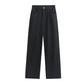 Women' s High Waist Wide Leg Straight Jeans
