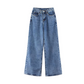 Women' s High Waist Wide Leg Straight Jeans