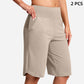 🎁2026 Nieuw binnen 50% KORTING💥Dames Hoge-taille Yogashorts met Zakken