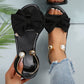 Stijlvolle sandalen met een enkelbandje met parels