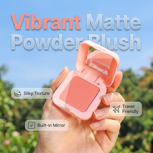Single-Color Matte Powder Blush