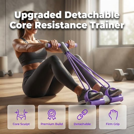 4-Tube Pedal Resistance Band for Home Workout