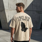 Heren T-shirt met biddende handen print – katoen, casual, symbolisch, veelzijdig