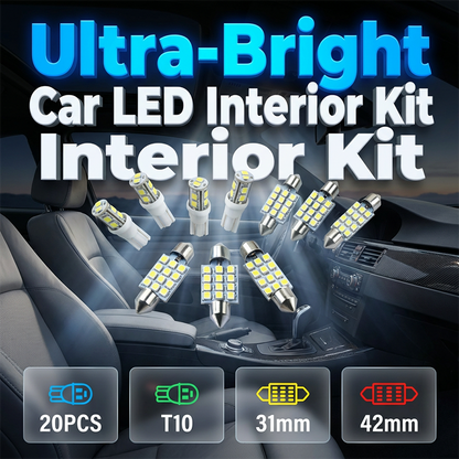 Universele LED-verlichting voor in de auto, set van 20 stuk