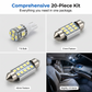 Universele LED-verlichting voor in de auto, set van 20 stuk