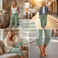 🌿 Elegante 9/10 Damesbroek van Katoen-Linnen – Licht, Ademend en Makkelijk te Combineren 👖