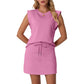 Set bestaande uit een moderne mouwloze top en een rok met trekkoord
