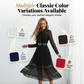 Midi Jurk met Stippen en Striksluiting – Parelriem & A-lijn – Elegante vintage feestjurk