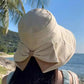 👒 TIJDELIJKE AANBIEDING: 50% KORTING! ✨ Women's Bowknot Wide Brim Sun Hat – Opvouwbaar, 360° bescherming 🎀