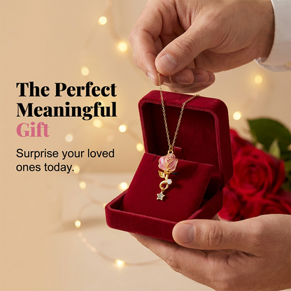 Delicate Rose Pendant Necklace for Women