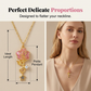 Delicate Rose Pendant Necklace for Women