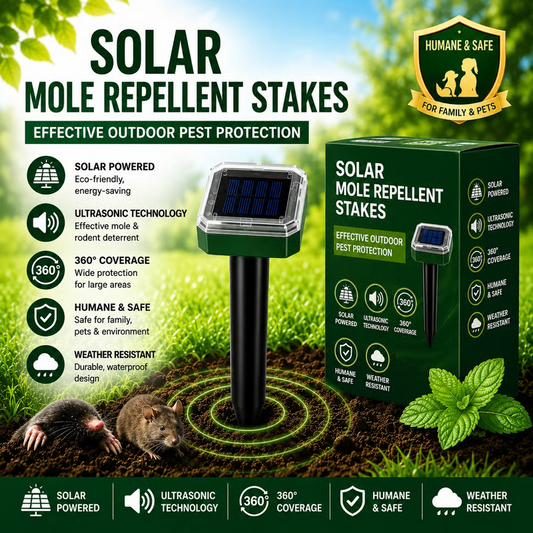 Solar Powered Ultrasonic Pest Repeller Stake
