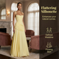 Women's Ruched Bodice Square Neck Maxi Dress
