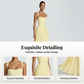 Women's Ruched Bodice Square Neck Maxi Dress