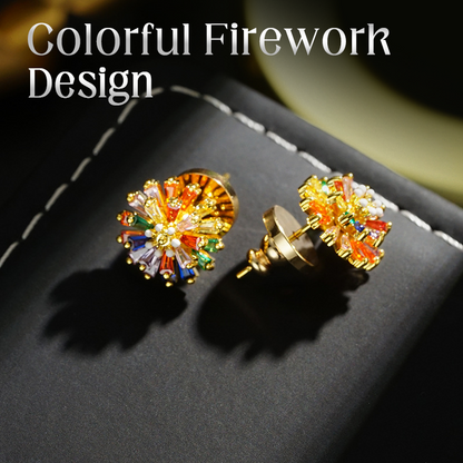 🥳2026 Nieuwe Stijl🥳💞50K+ VERKOCHT!💥50% KORTING! 🔥 Kleurrijke Vuurwerk Oorbellen en Ketting voor Dames