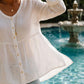 Women's Casual V-Neck Button-Down Top