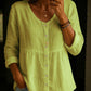 Women's Casual V-Neck Button-Down Top
