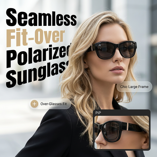🕶️👓 53% KORTING! Brildragers opgelet: deze oversized zonnebril schuift over je eigen bril en je ziet eruit als een filmster – geen dure clip-on, geen geknipper met lenzen!
