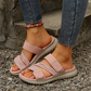 Casual platte sandalen met meerdere bandjes voor dames