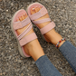 Casual platte sandalen met meerdere bandjes voor dames