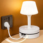 ❄️Zomerfresh 50% Korting!💡Nachtlamp met Stopcontacten & USB-poorten – Stijlvolle Bedlamp met Oplaadstation voor Slaapkamer, Bureau & Studentenkamer