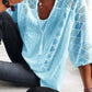 Dames u-neck blouse met mouwen-buy 2 gratis verzending