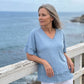 👚✨ Stylish V-neck top – breathable, loose fit, perfect for casual summer days!