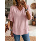 👚✨ Stylish V-neck top – breathable, loose fit, perfect for casual summer days!