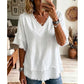 👚✨ Stylish V-neck top – breathable, loose fit, perfect for casual summer days!
