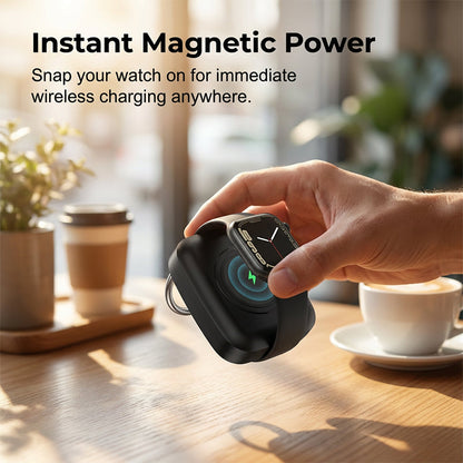 ⌚🔋 Powerbank voor smartwatches – draadloze oplader, 1200 mAh, compact en stijlvol