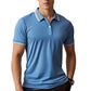 Heren Mode Contrast Revers Sneldrogend Korte Mouw T-Shirt