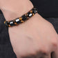 Heren Elastische Tijgeroog Kralen Armband