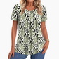 💥【LIMITED TIME 50% OFF】🔥 Oversized Ronde Hals Print Top | Relaxte Pasvorm | Kreukvrij & Ademend | Uniek Artistiek Patroon | Groen/Paars/Blauw S-3XL