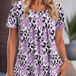 💥【LIMITED TIME 50% OFF】🔥 Oversized Ronde Hals Print Top | Relaxte Pasvorm | Kreukvrij & Ademend | Uniek Artistiek Patroon | Groen/Paars/Blauw S-3XL