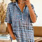 Women’s Casual Loose Fit Collared Blouse for Summer