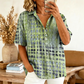 Women’s Casual Loose Fit Collared Blouse for Summer