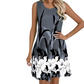 Women's Casual Sleeveless Floral Print Tank Dress