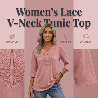 👚✨ 50% KORTING 🌸 Kanten Tuniek – Elegant & Comfort🌿