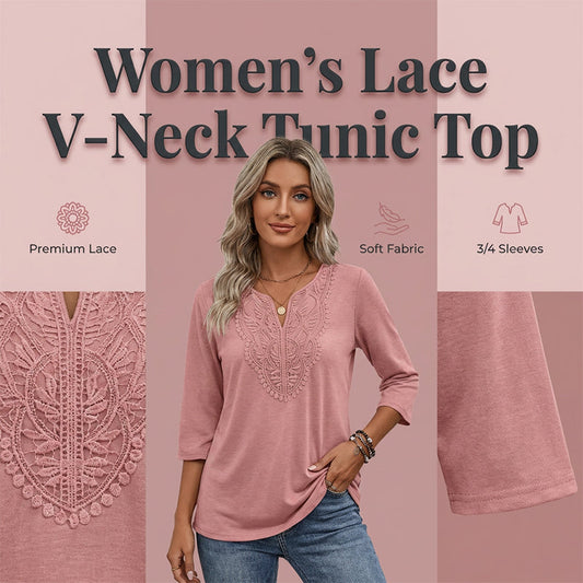 👚✨ 50% KORTING 🌸 Kanten Tuniek – Elegant & Comfort🌿