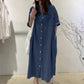 🔥 Bestseller 👗 Tencel Denim Jurk – Slank & Comfort